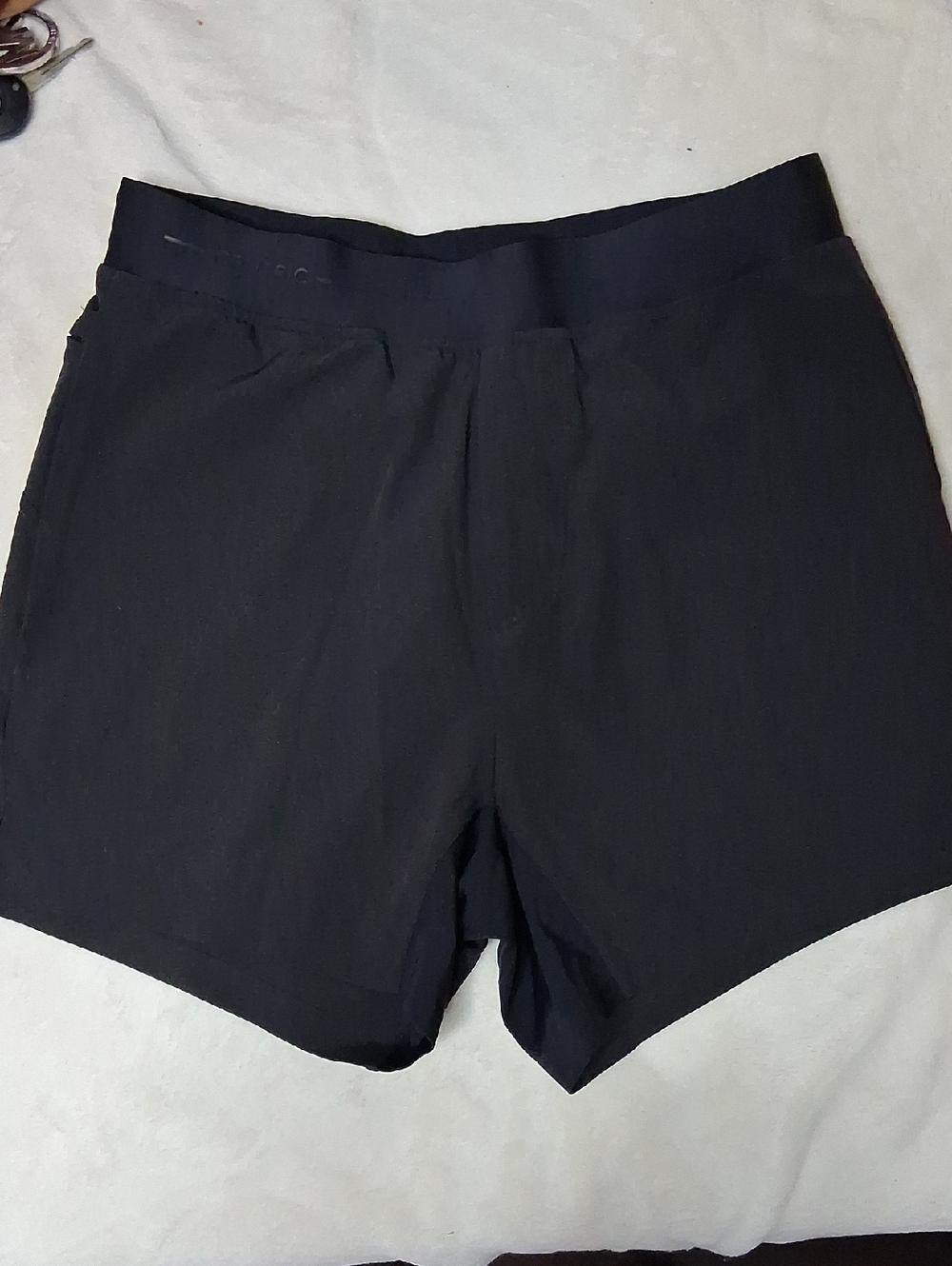 Men's Athletic Shorts, Black - Performance Running Shorts